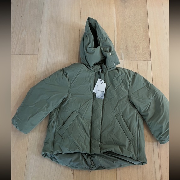 Moussy Green Zip Up Jacket Hooded Puffer Size Small NWT - Picture 3 of 4